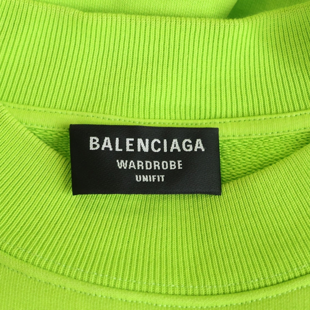BALENCIAGA(バレンシアガ) 24SS BB CORP SWEATSHIRT BBコープ オーバーサイズ クルーネックスウェット トレーナー ライトグリーン 671125 TKVB5