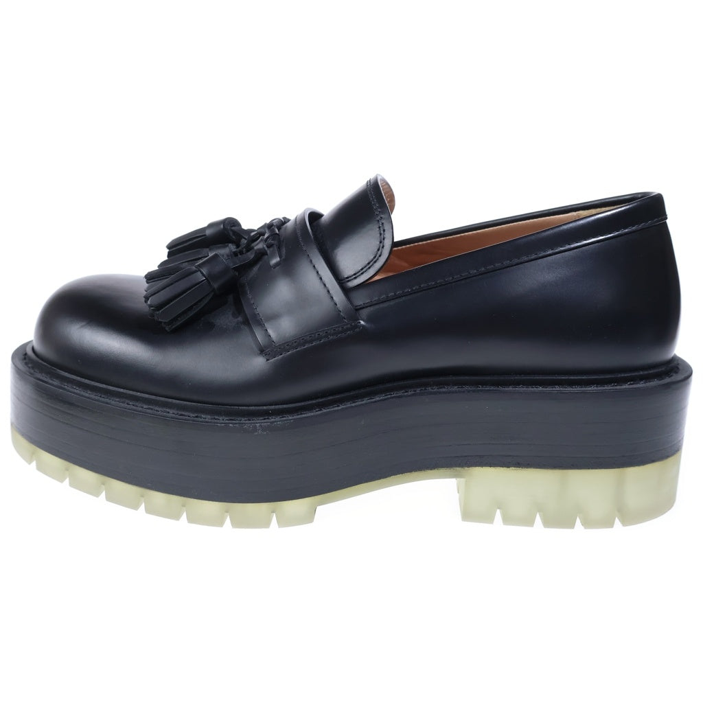 BOTTEGA VENETA(ボッテガヴェネタ) Leather Tassel Loafers レザー チャンキーソール タッセルローファー ブラック 632511 VBS30