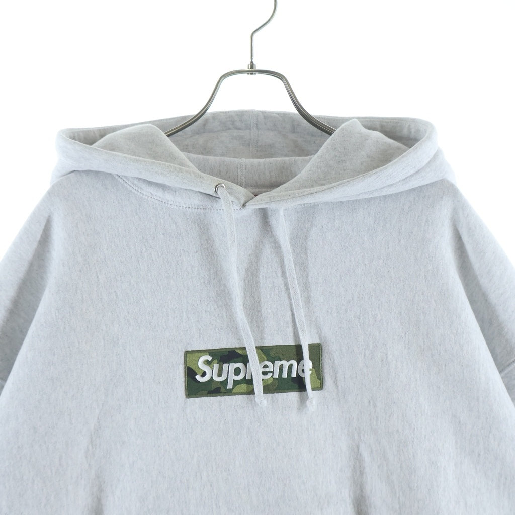 SUPREME(シュプリーム) 23AW Box Logo Hooded Sweatshirt カモ柄ボックスロゴ フーデッドプルオーバースウェットシャツ パーカー グレー