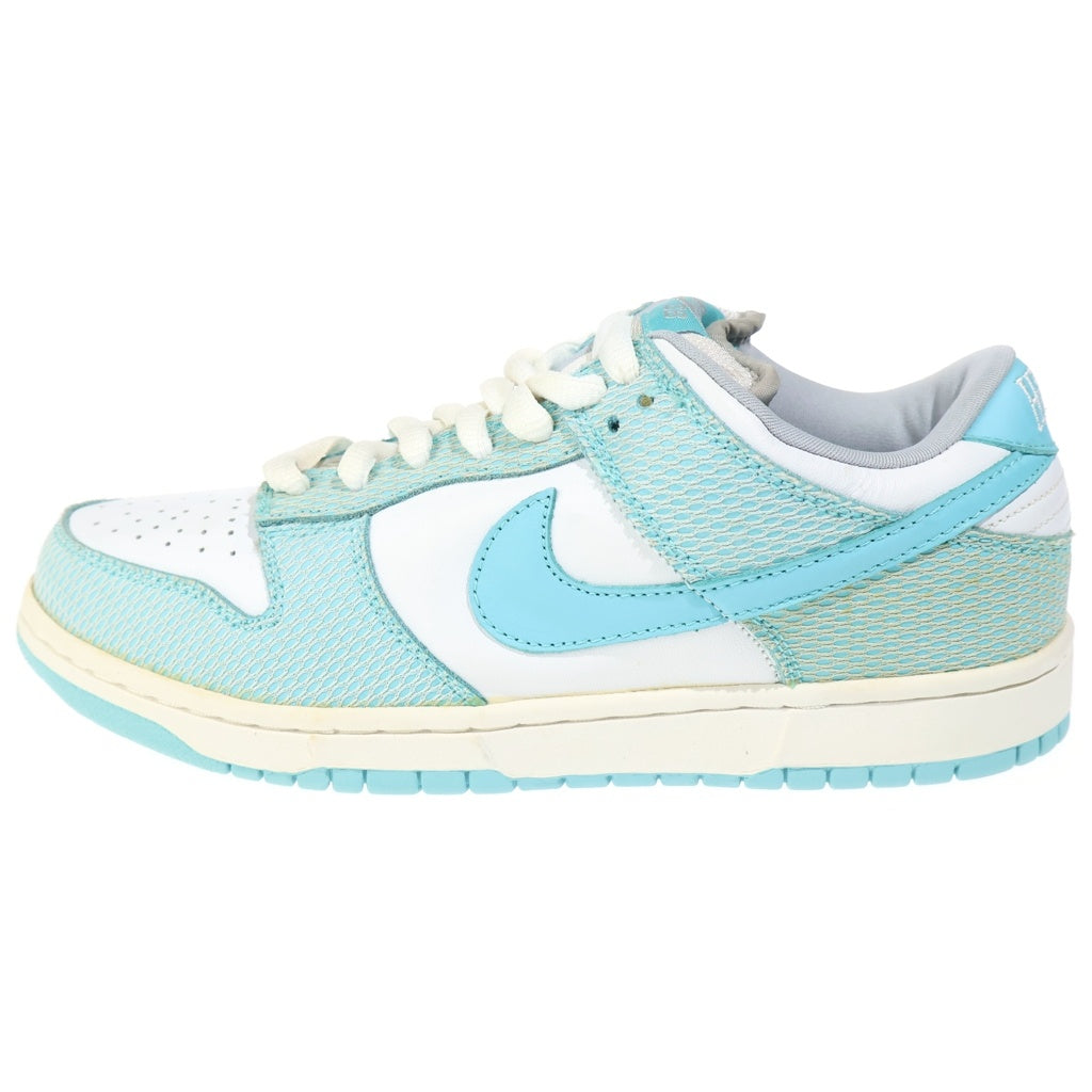 NIKE SB(ナイキエスビー) 【観賞用 2005年製】 DUNK LOW PRM HIGH HAIR ダンク プレミアム ハイヘアー ローカットスニーカー ホワイト/ライトブルー US9.5/27.5cm 313170-142