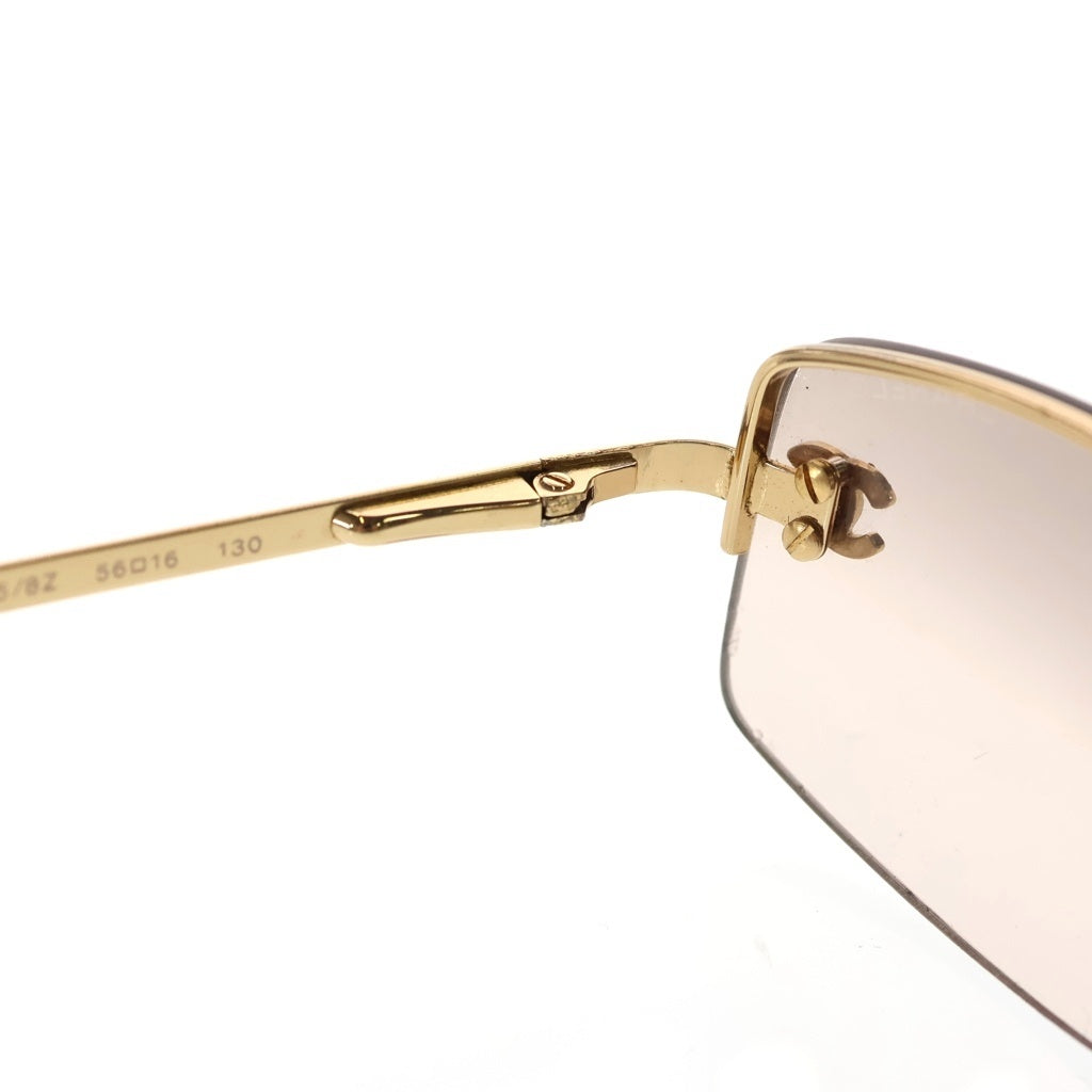 CHANEL(シャネル) 4093-B ラインストーンココマーク カラーレンズ リムレス サングラス アイウェア メガネ ブラウン レディース