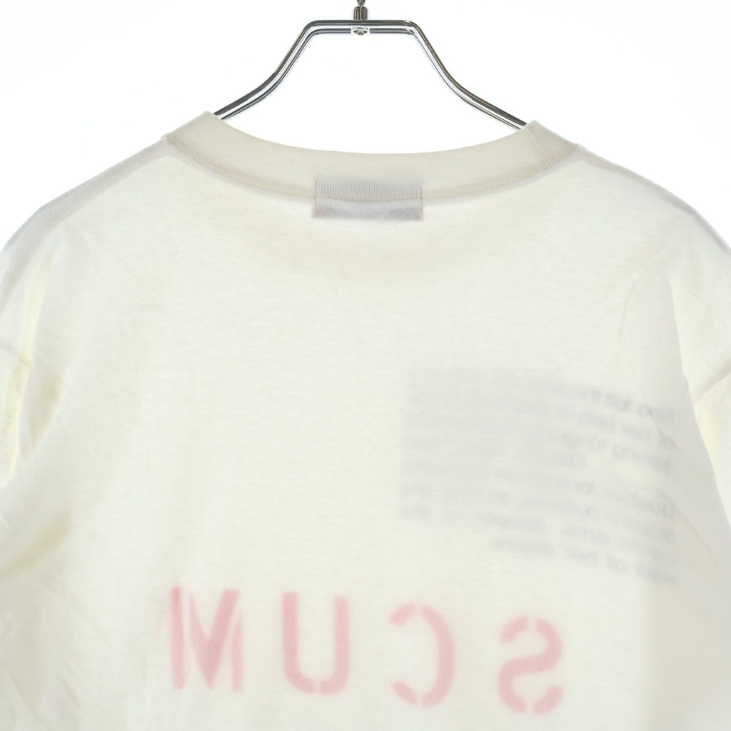 VINTAGE(ヴィンテージ) SEX Original SCUM 復刻 テキストプリント クルーネック 半袖パンクTシャツ カットソー ホワイト
