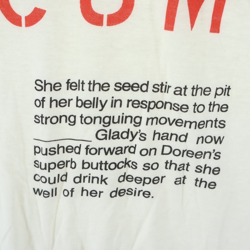 VINTAGE(ヴィンテージ) SEX Original SCUM 復刻 テキストプリント クルーネック 半袖パンクTシャツ カットソー ホワイト