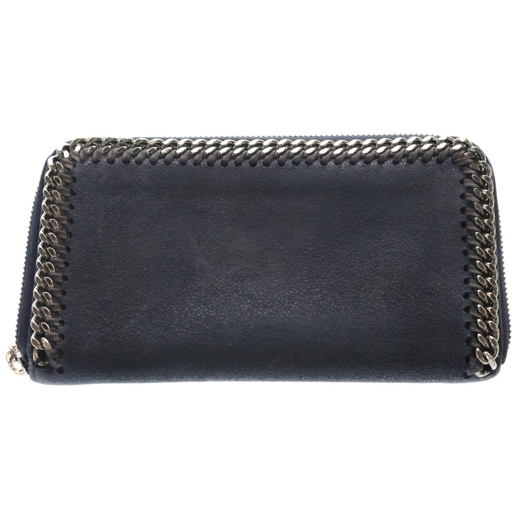 STELLA McCARTNEY(ステラマッカートニー) ファラベラ スウェードレザー チェーン ロングウォレット 長財布 ネイビー 434750 W9132