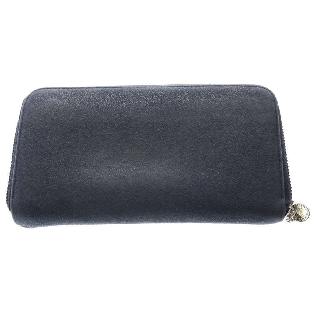 STELLA McCARTNEY(ステラマッカートニー) ファラベラ スウェードレザー チェーン ロングウォレット 長財布 ネイビー 434750 W9132