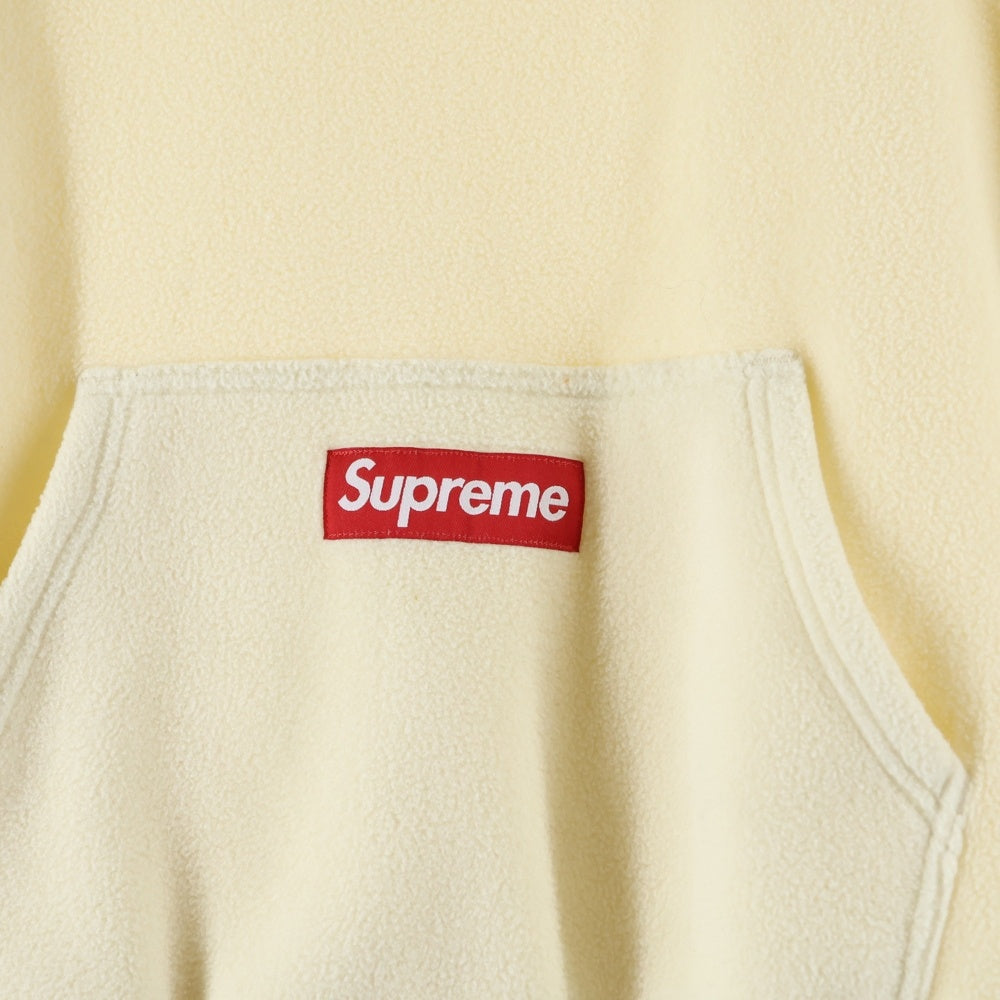 SUPREME(シュプリーム) 20AW Polartec Hooded Sweatshirt ポーラーテック フーデッドスウェットシャツ プルオーバーパーカー アイボリー