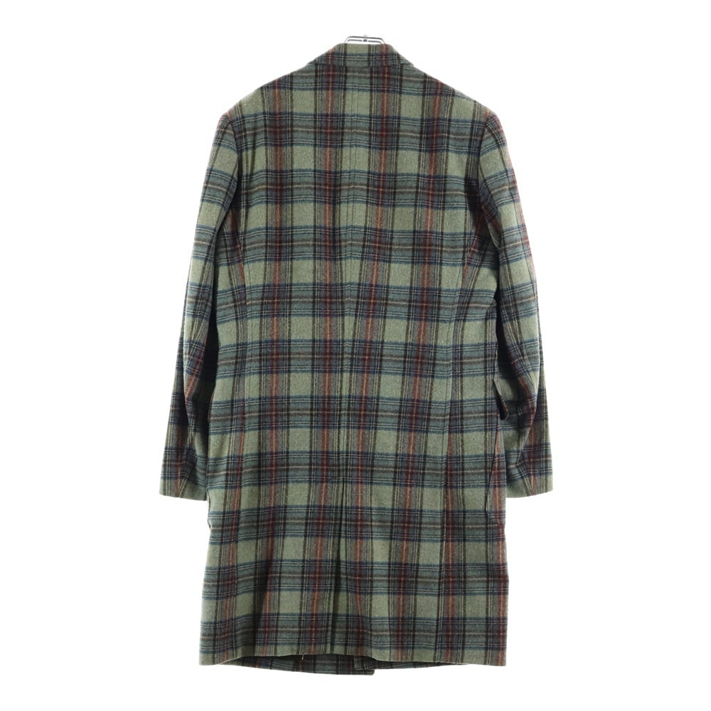 Paul Smith COLLECTION(ポールスミス コレクション) ウール チェック総柄 チェスターコート グリーン PC-NH-43072
