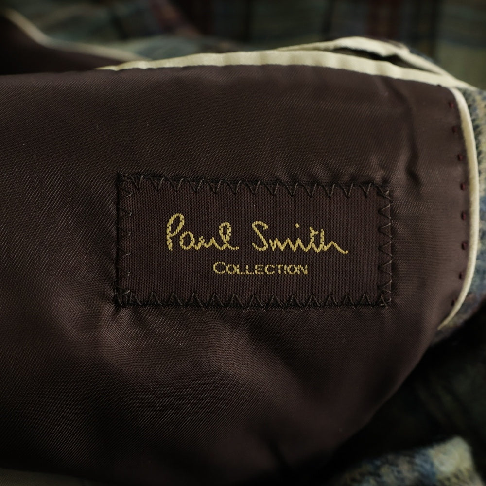Paul Smith COLLECTION(ポールスミス コレクション) ウール チェック総柄 チェスターコート グリーン PC-NH-43072