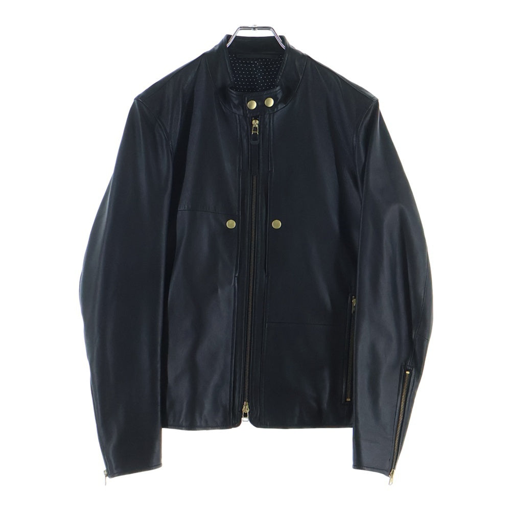 Paul Smith(ポールスミス) ラムレザー シングルライダースジャケット ブラック PP-MN-31274