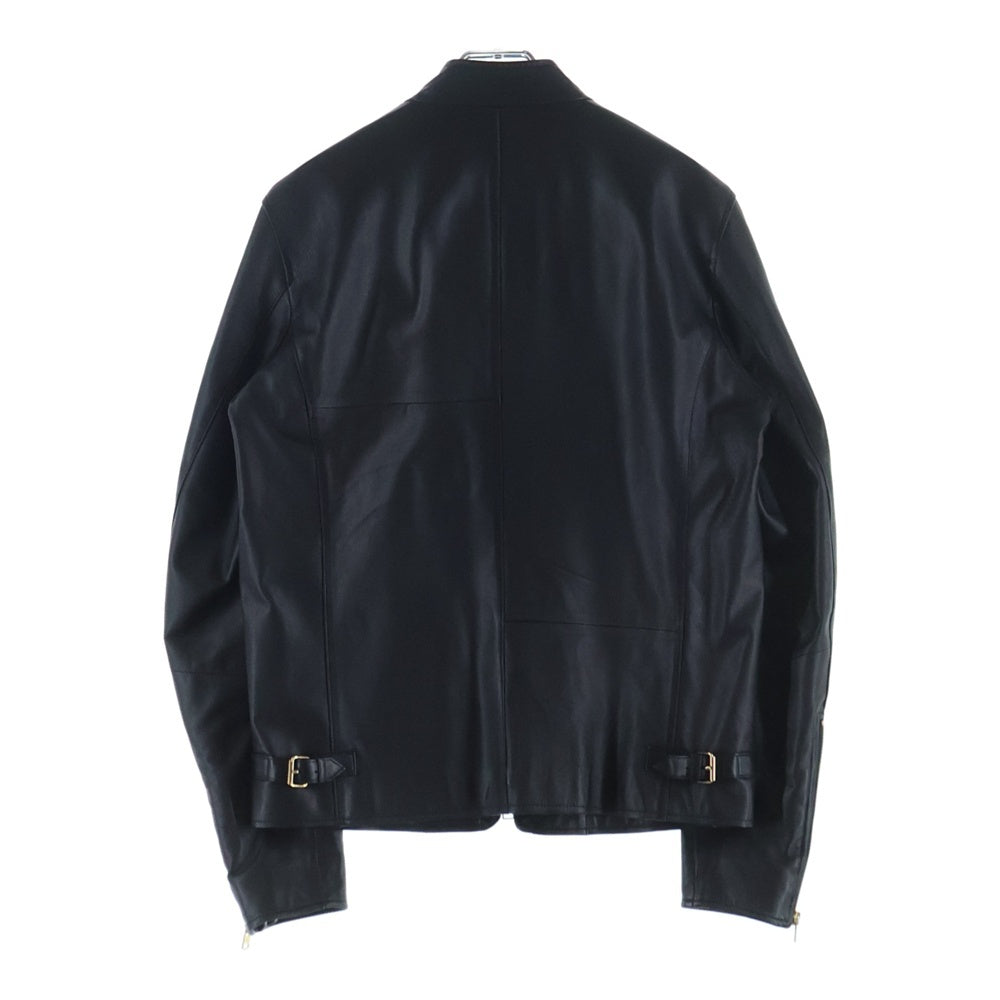 Paul Smith(ポールスミス) ラムレザー シングルライダースジャケット ブラック PP-MN-31274