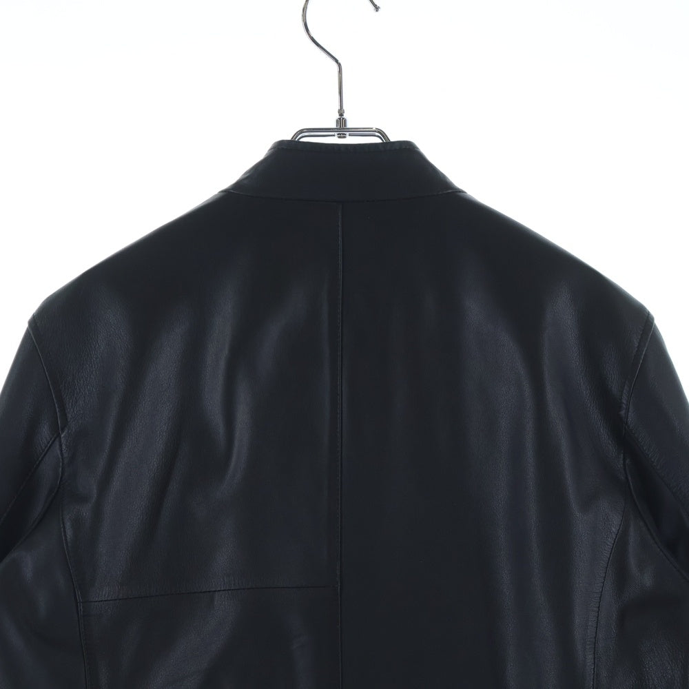 Paul Smith(ポールスミス) ラムレザー シングルライダースジャケット ブラック PP-MN-31274
