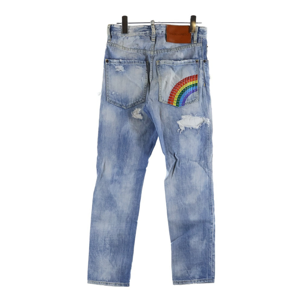 DSQUARED2(ディースクエアード) 20SS SEXY MERCURY JEAN セクシー マーキュリー ダメージデニムパンツ スキニージーンズ レディース インディゴ S71LB0708