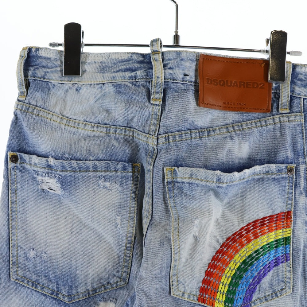 DSQUARED2(ディースクエアード) 20SS SEXY MERCURY JEAN セクシー マーキュリー ダメージデニムパンツ スキニージーンズ レディース インディゴ S71LB0708