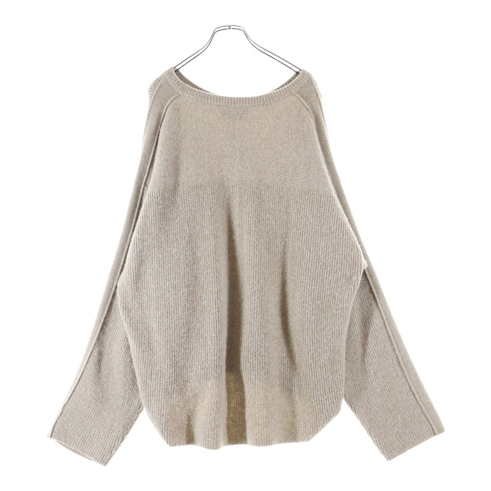 YOKE(ヨーク) 19AW 7G ALPACA WOOL CARDIGAN RIB STITCH KNIT セブンゲージ アルパカウール カーディガン リブ ステッチニット ベージュ YK19AWOO65S
