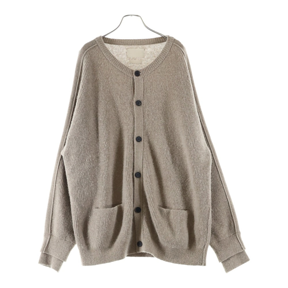 YOKE(ヨーク) 20AW 7G ALPACA WOOL RIB CREW NECK CARDIGAN セブンゲージ アルパカウール リブクルーネック カーディガン ベージュ YK20AW0297S-C