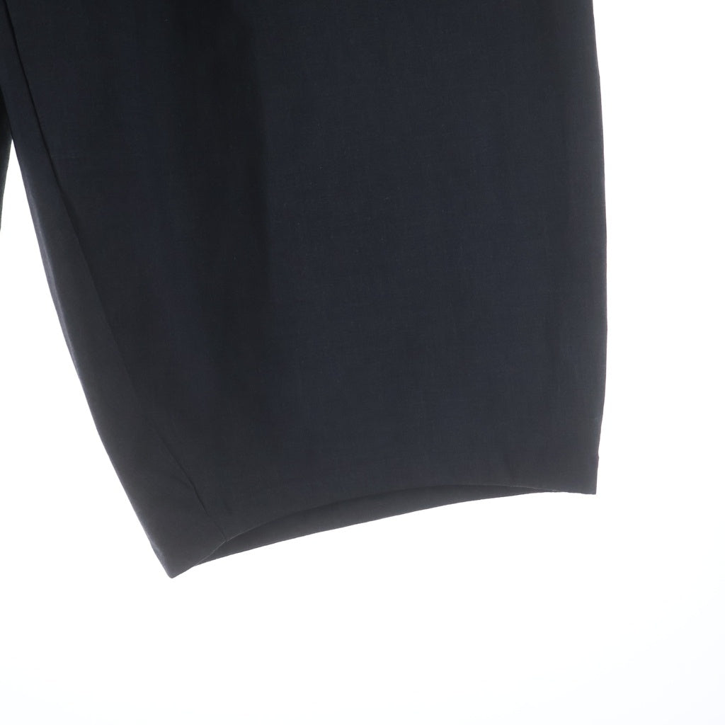 NO BRAND(ノーブランド) SILLAGE (シアージ) ウール ウエストドローコード タックワイドスラックスパンツ グレー