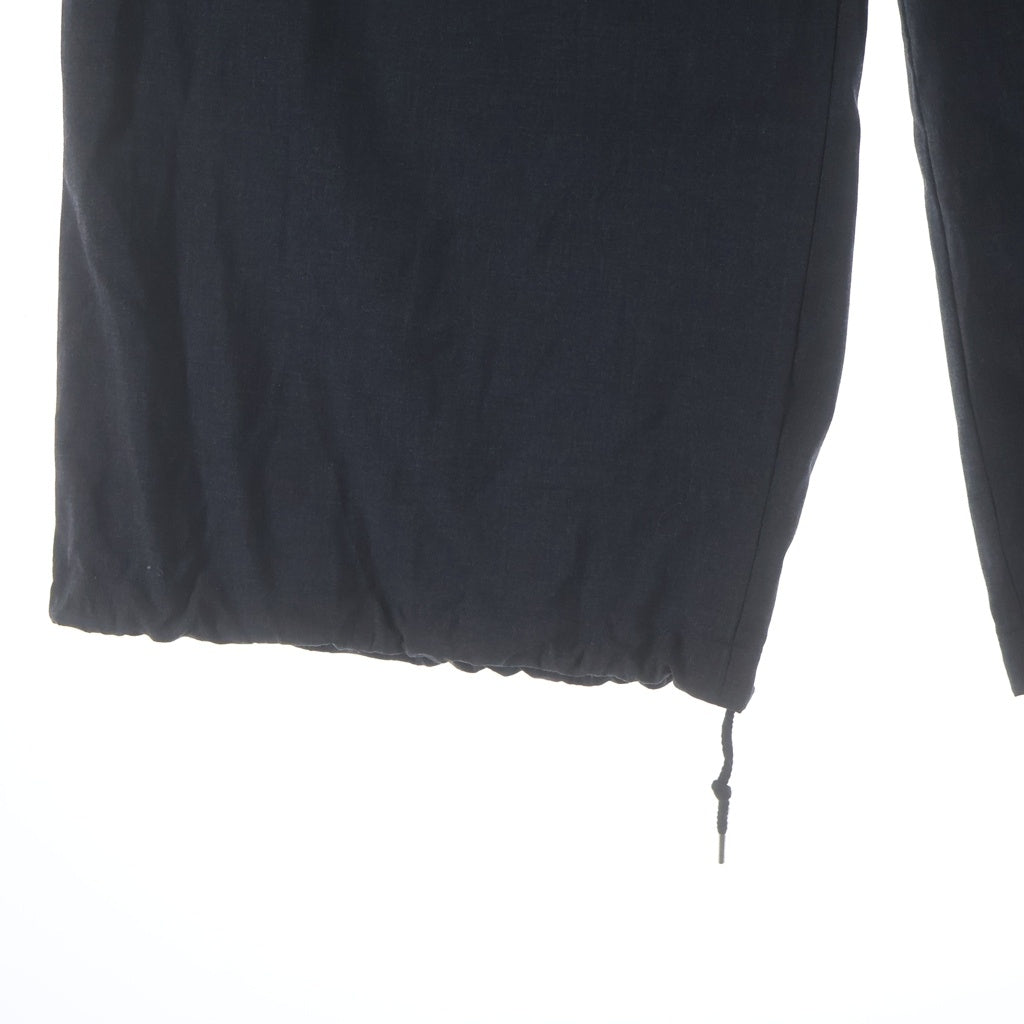 NO BRAND(ノーブランド) SILLAGE (シアージ) ウール 裾ドローコード ワイドスラックスパンツ グレー