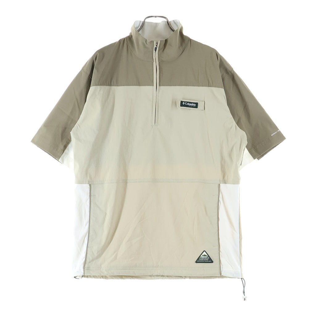 KITH(キス) 23SS ×COLUMBIA PFG Links Windshirt Fossil コロンビア PFGリンク フォッシル ウィンド半袖シャツ ブラウン 2059051