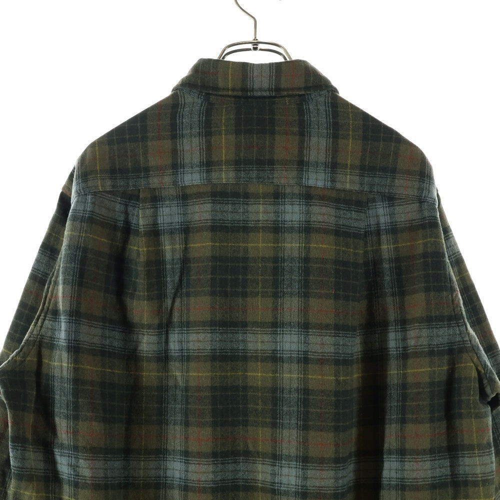 PENDLETON(ペンドルトン) 50S VINTAGE ヴィンテージ ウール タータンチェック 長袖フランネルシャツ カーキ