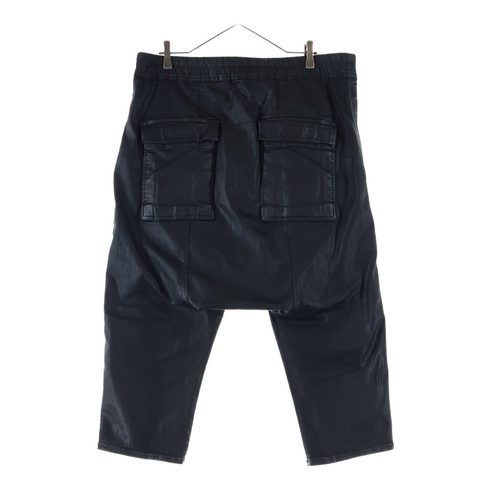 Rick Owens(リックオウエンス) 18SS COATING LEATHER PANTS コーティング レザー サルエル パンツ ブラック DU18S3373-SBWER3