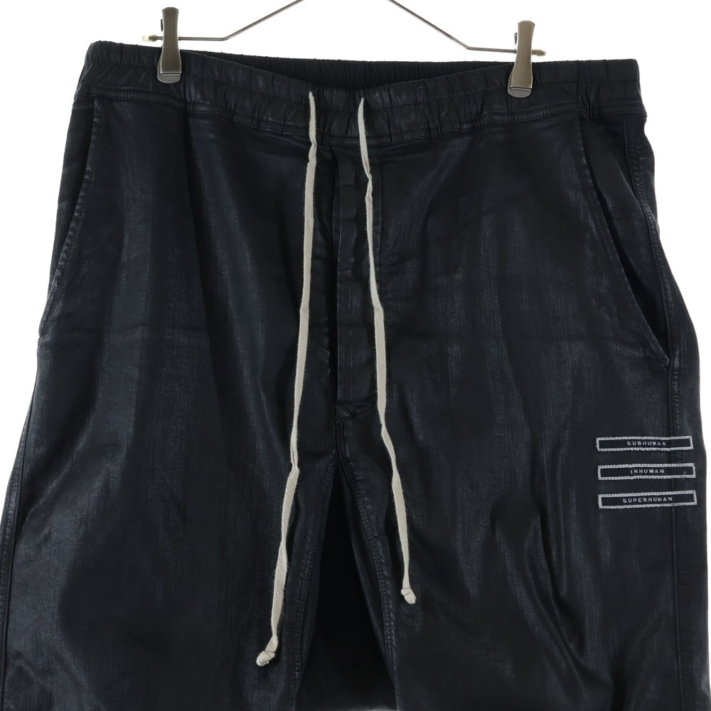 Rick Owens(リックオウエンス) 18SS COATING LEATHER PANTS コーティング レザー サルエル パンツ ブラック DU18S3373-SBWER3