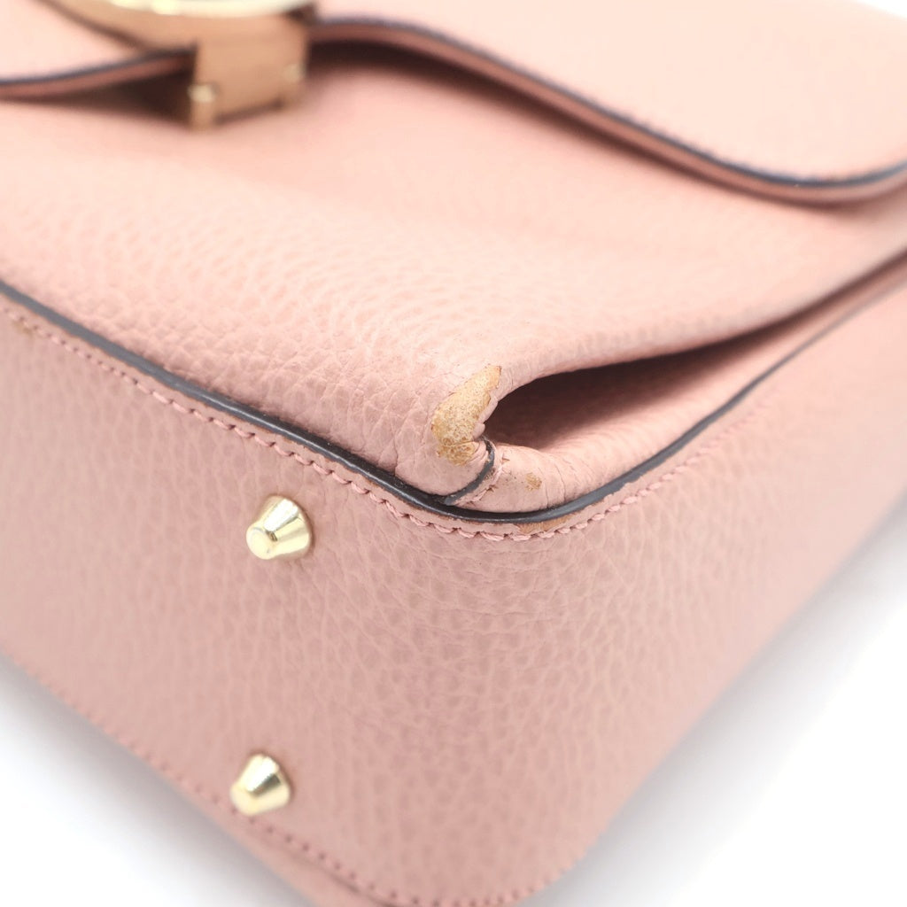 GUCCI(グッチ) インターロッキングG カーフレザー 2WAY ショルダーハンドバッグ ピンク 510302 レディース