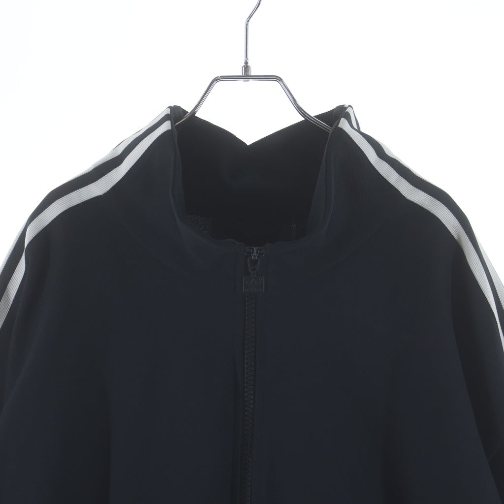 adidas(アディダス) ロゴエンブロイダリー サイドライン オーバーサイズ ジップアップ トラックジャケット ブラック H33502