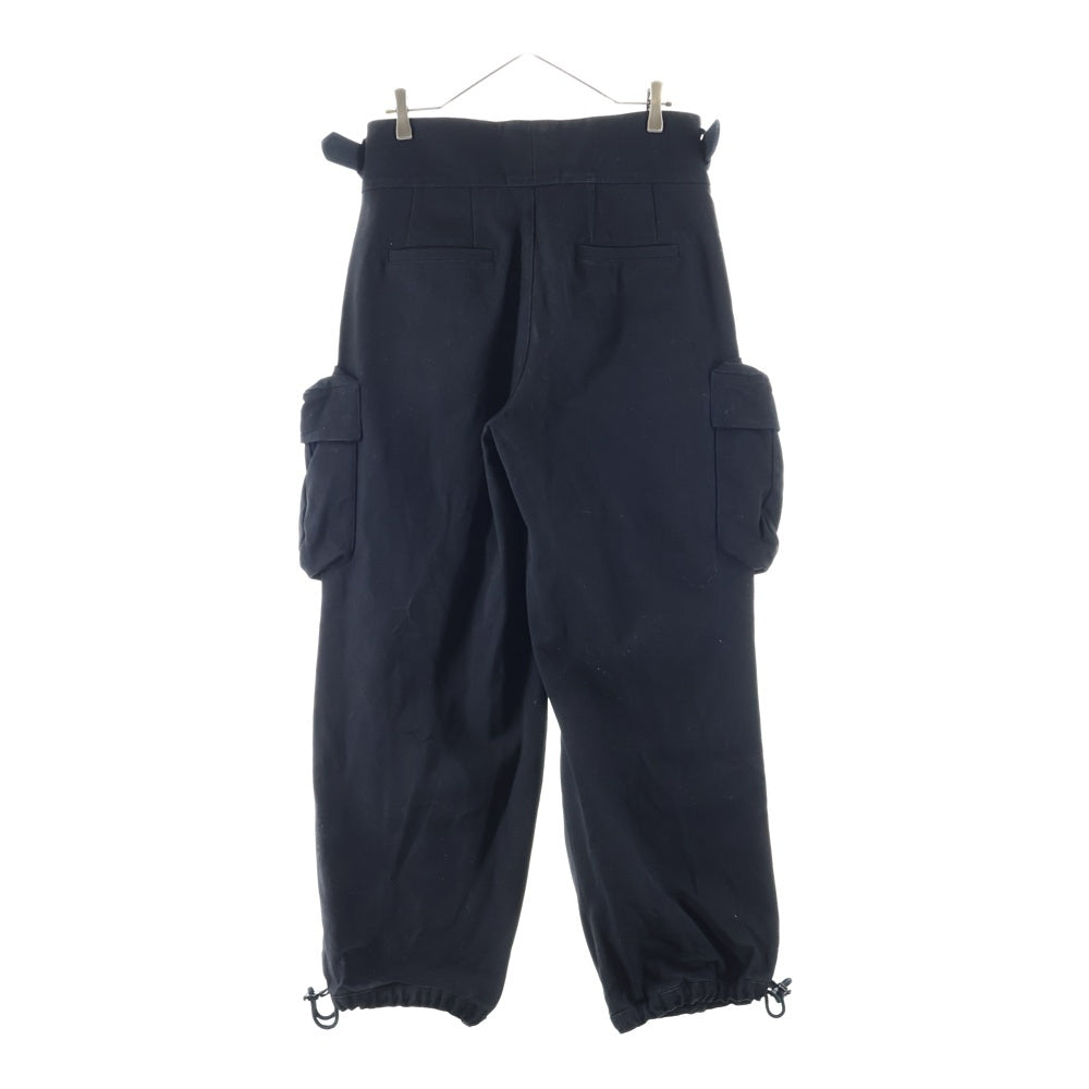 LOUIS VUITTON(ルイヴィトン) 19AW 3Dポケット ジップフライ コットン ワイドカーゴパンツ ブラック RM192 JMB HHP83W