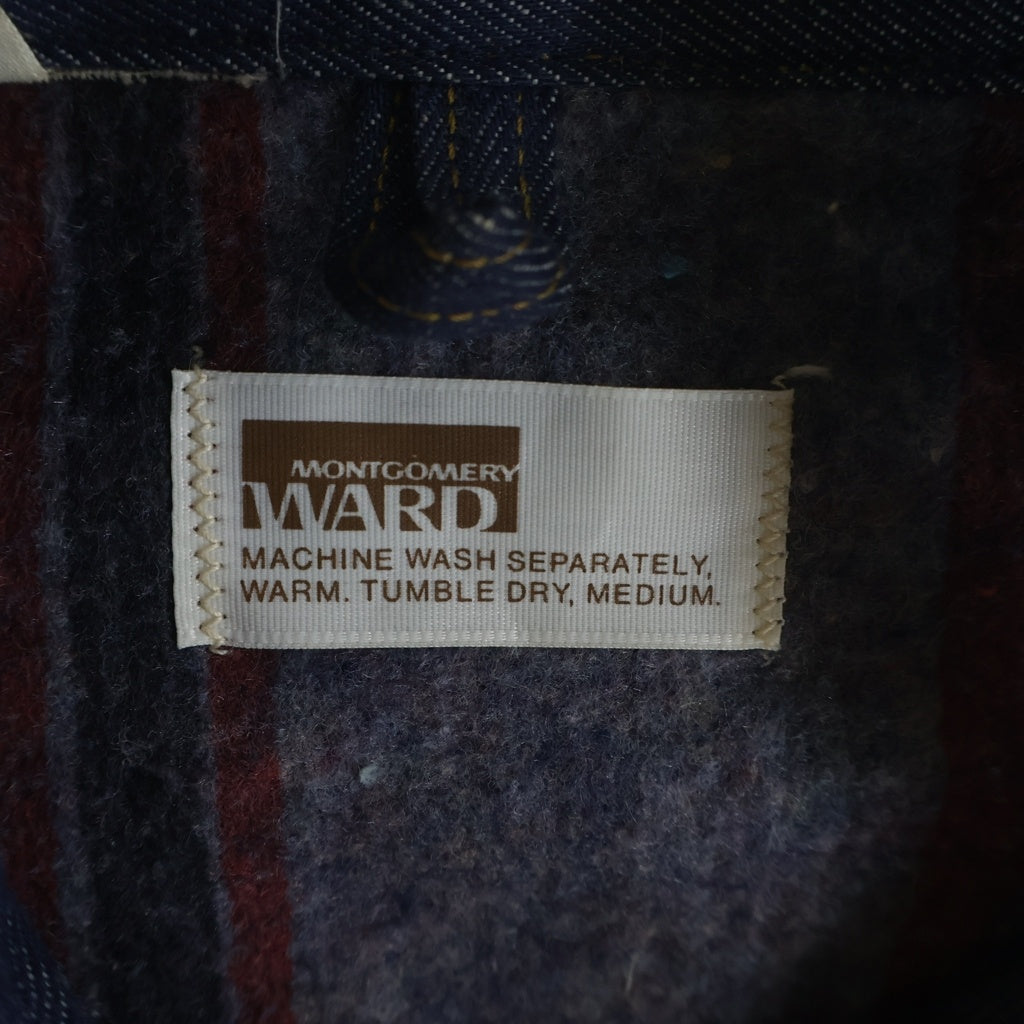 MONTGOMERY WARD(モンゴメリーワード) 60-70S VINTAGE ヴィンテージ 101 裏地ブランケット チンスト ジップアップデニムジャケット インディゴ