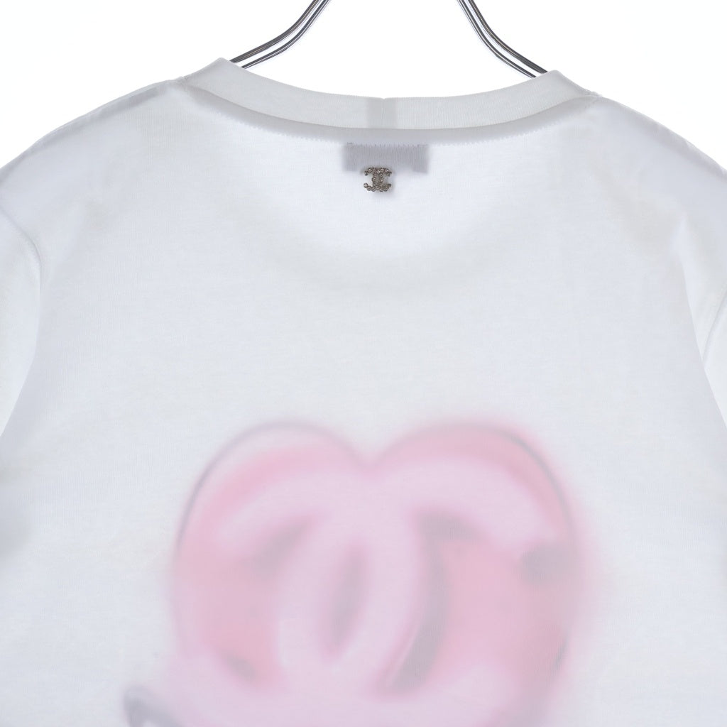 CHANEL(シャネル) ハートココマークフロントプリント 半袖Tシャツ