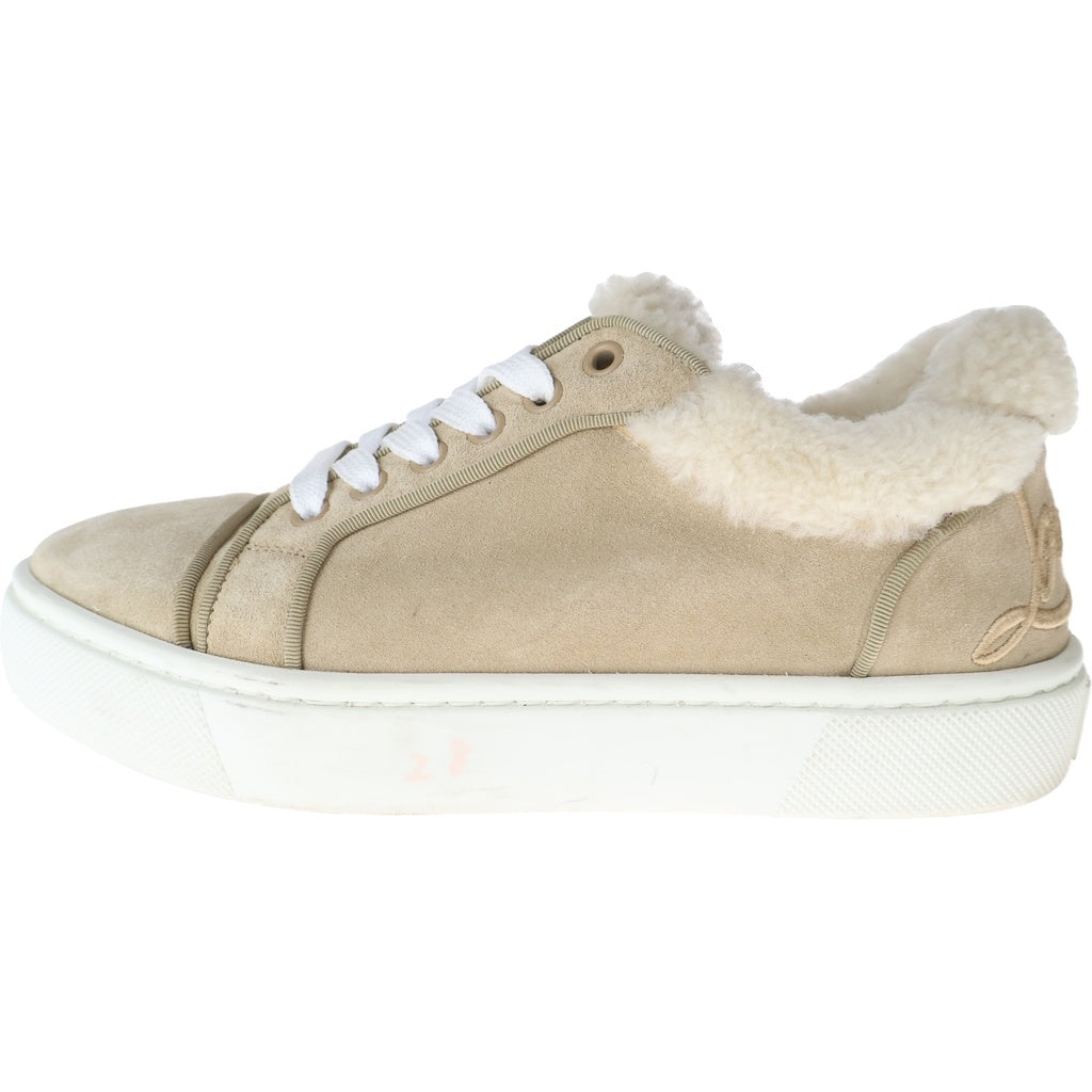 CHRISTIAN LOUBOUTIN(クリスチャンルブタン) WMNS FUN VIEIRISSIMA ATLAS ウィメンズ アトラス ムートンボア ヌバック ローカットスニーカー レディース ベージュ 3221066