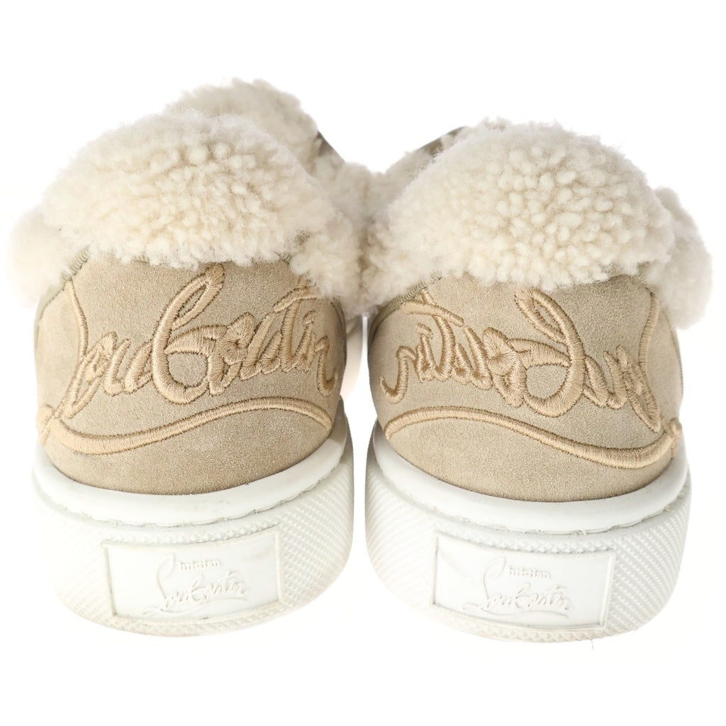 CHRISTIAN LOUBOUTIN(クリスチャンルブタン) WMNS FUN VIEIRISSIMA ATLAS ウィメンズ アトラス ムートンボア ヌバック ローカットスニーカー レディース ベージュ 3221066