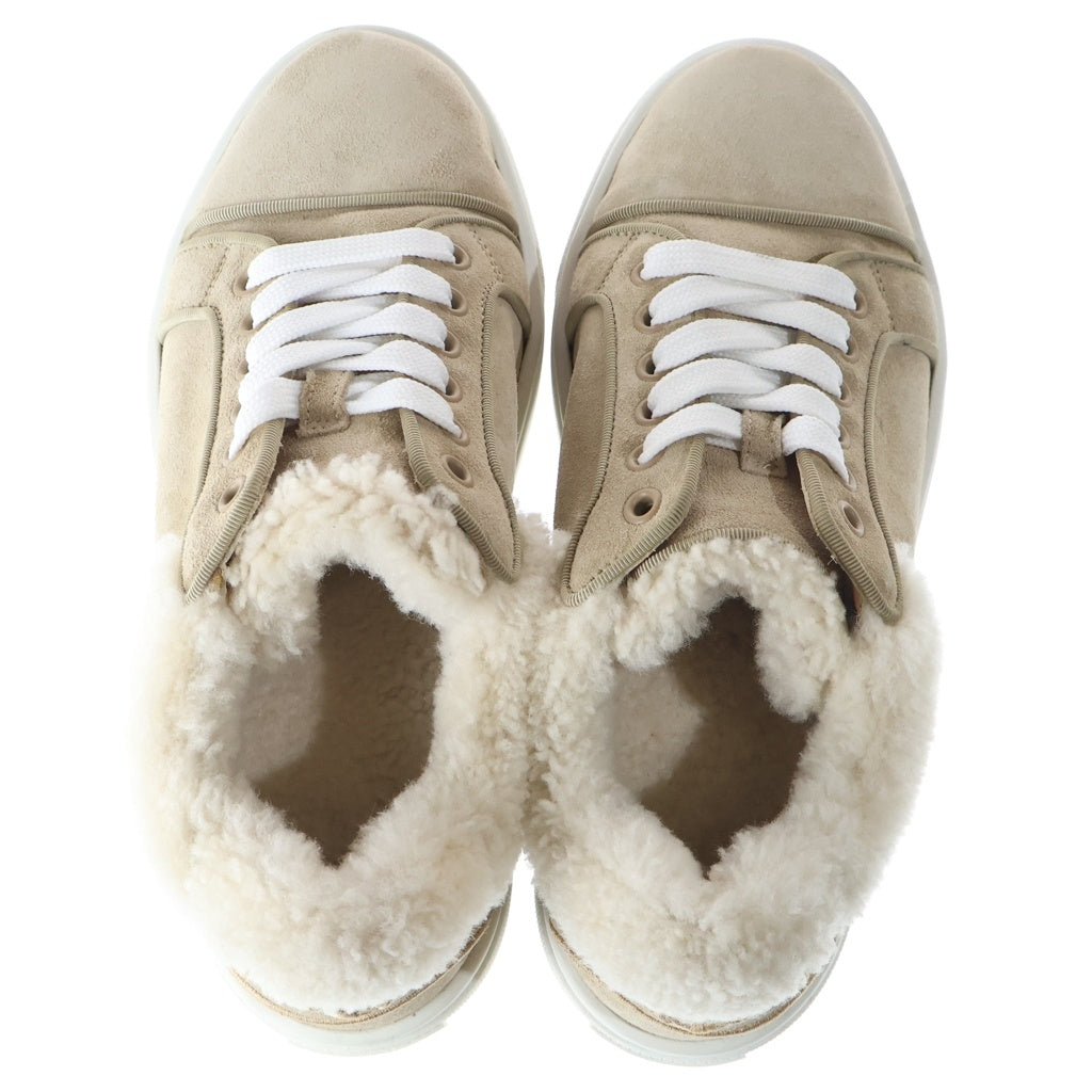 CHRISTIAN LOUBOUTIN(クリスチャンルブタン) WMNS FUN VIEIRISSIMA ATLAS ウィメンズ アトラス ムートンボア ヌバック ローカットスニーカー レディース ベージュ 3221066