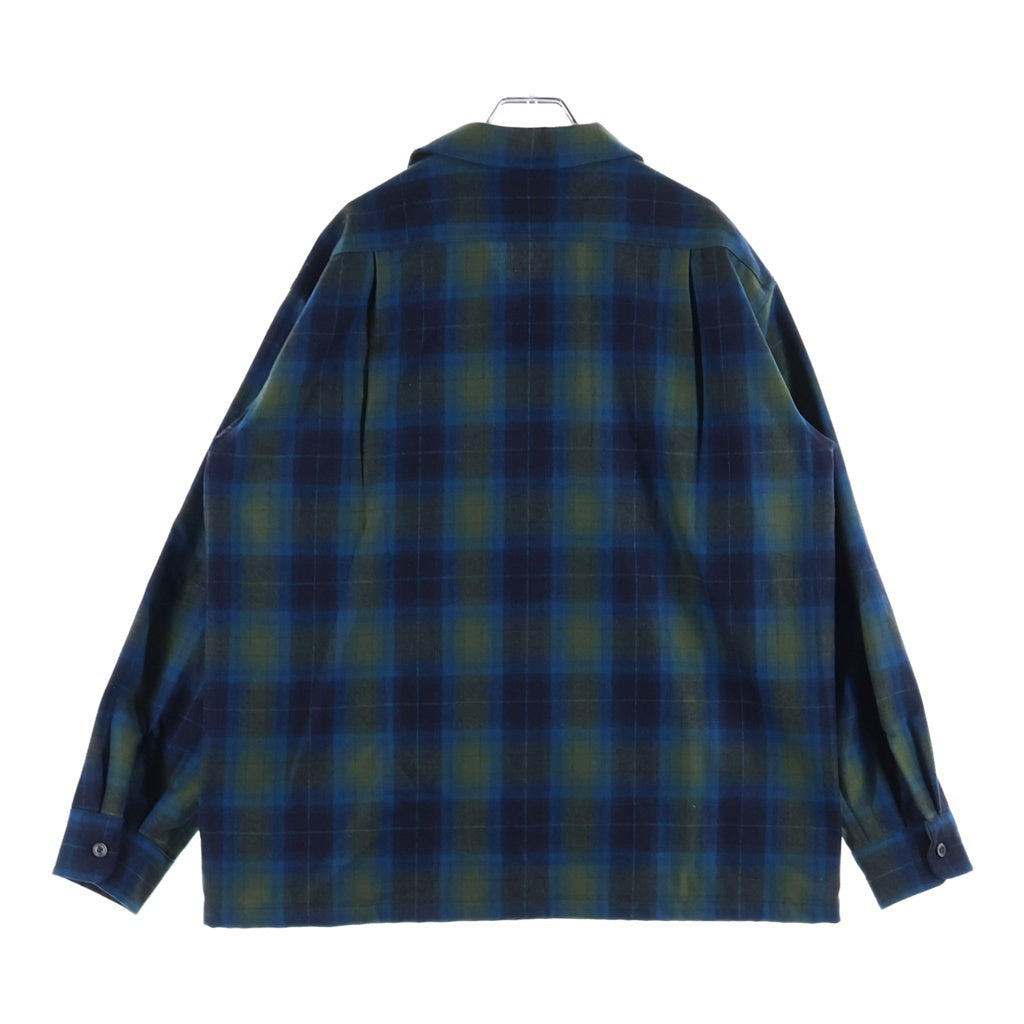 PENDLETON(ペンドルトン) OPEN COLLAR SHIRT オンブレチェック ロング