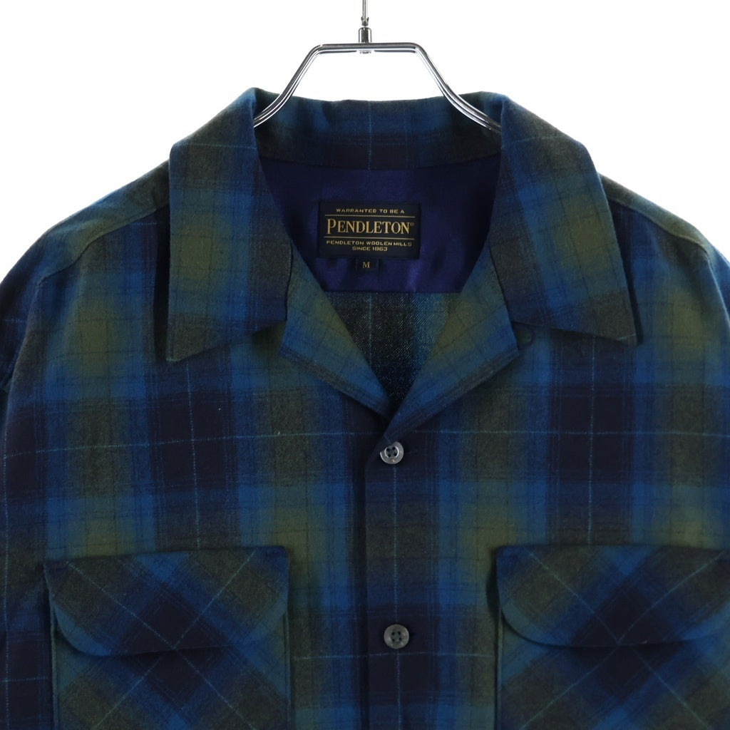 PENDLETON(ペンドルトン) OPEN COLLAR SHIRT オンブレチェック ロング