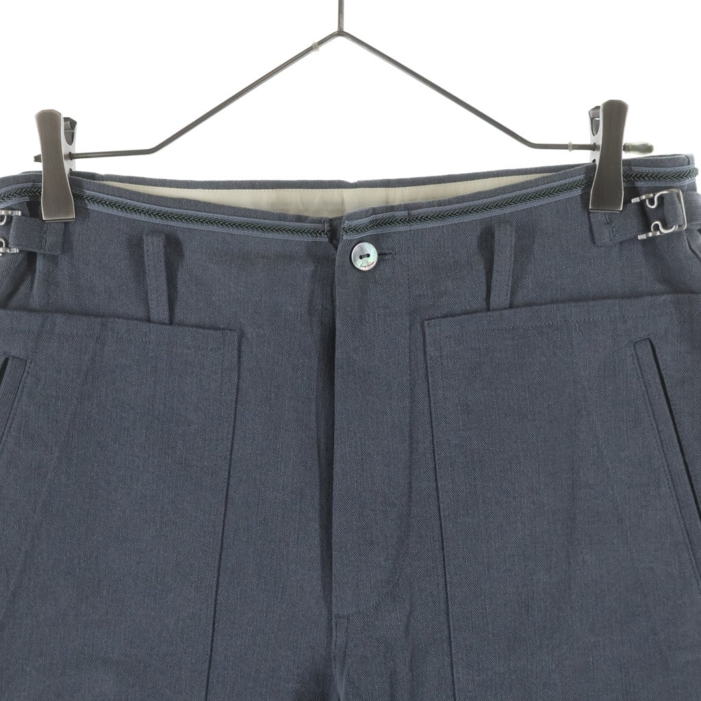 IRENISA(イレニサ) 22SS コットン ヘリンボーンデザイン ワイドパンツ グレー IH-22SS-P011-YW