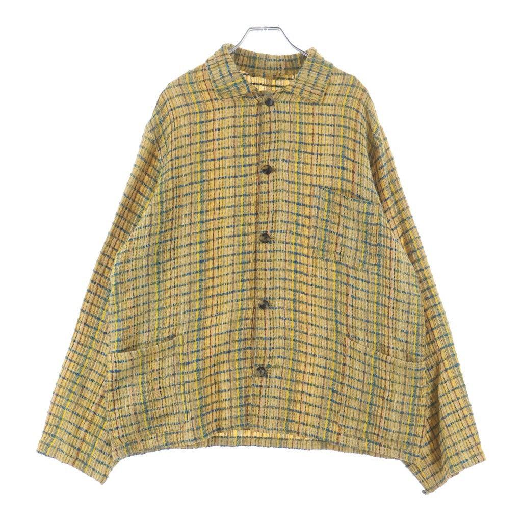 HEUGN(ユーゲン) INDIA FANCY EVON インディア ファンシー エボン ツイルシャツジャケット イエロー COAT094