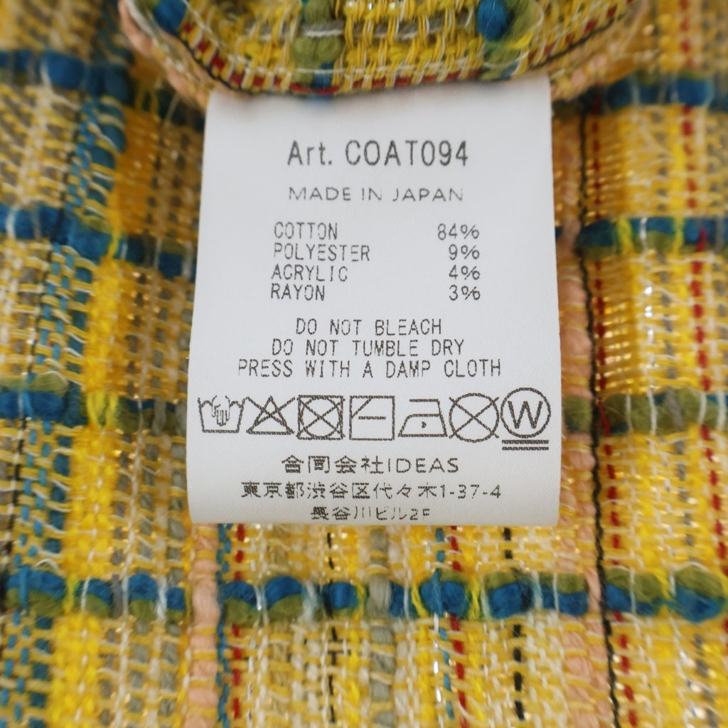 HEUGN(ユーゲン) INDIA FANCY EVON インディア ファンシー エボン ツイルシャツジャケット イエロー COAT094