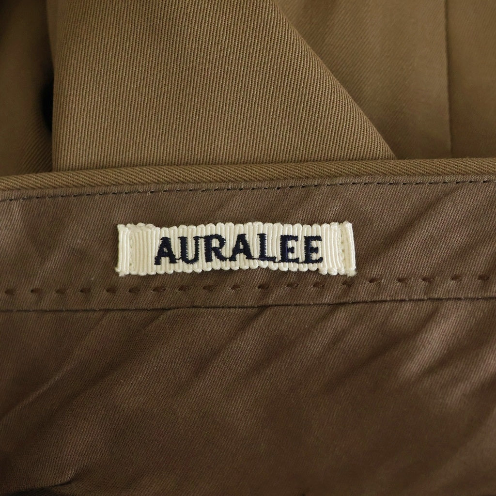 AURALEE(オーラリー) 22SS LIGHT WOOL MAX GABARDINE SLACKS ライトウールックスギャバジン スラックスパンツ ブラウン A22SP02MG