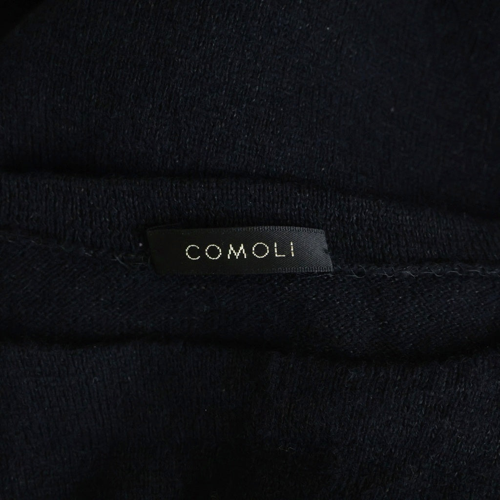 COMOLI(コモリ) 23SS ウール和紙 コモリニット クルーネックサマーニット ブラック X01-06007