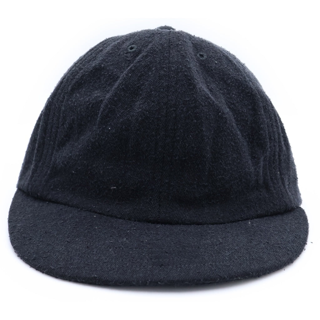 COMOLI(コモリ) シルクネップ キャップ 帽子 ブラック B01-07003