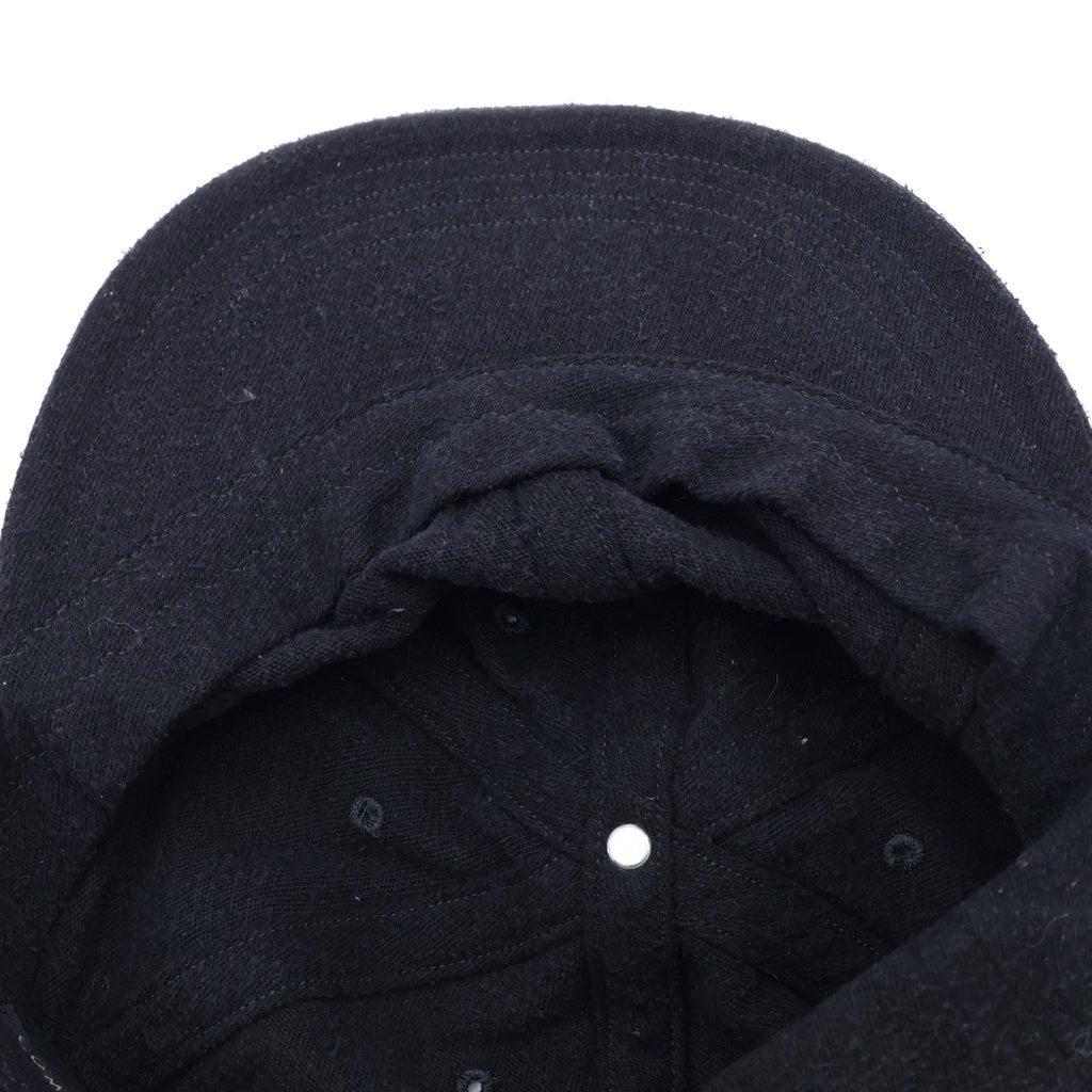 COMOLI(コモリ) シルクネップ キャップ 帽子 ブラック B01-07003