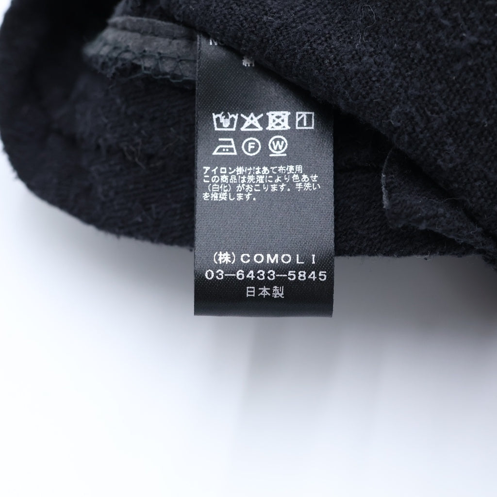 COMOLI(コモリ) シルクネップ キャップ 帽子 ブラック B01-07003