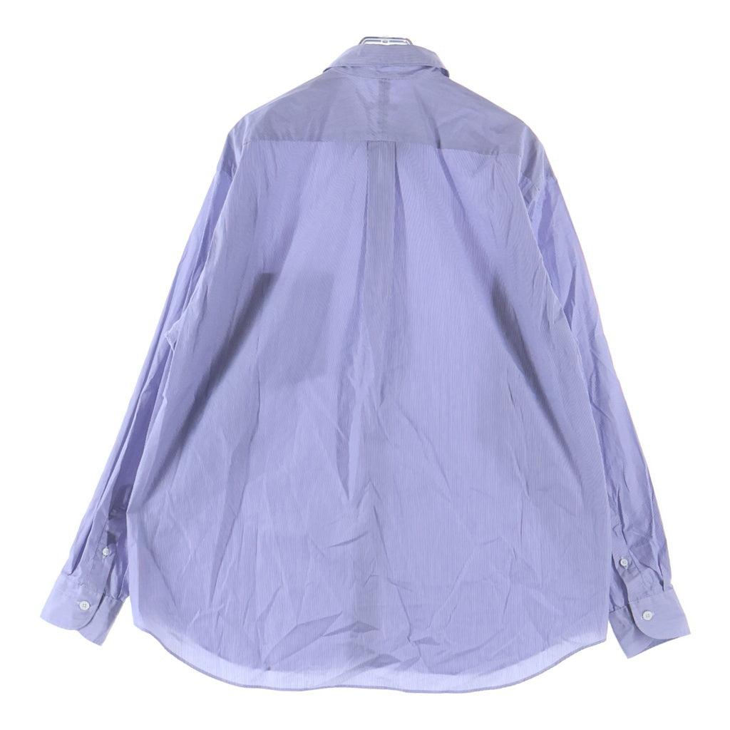 COMOLI(コモリ) 21AW ストライプ ポプリン 長袖シャツ ブルー U03