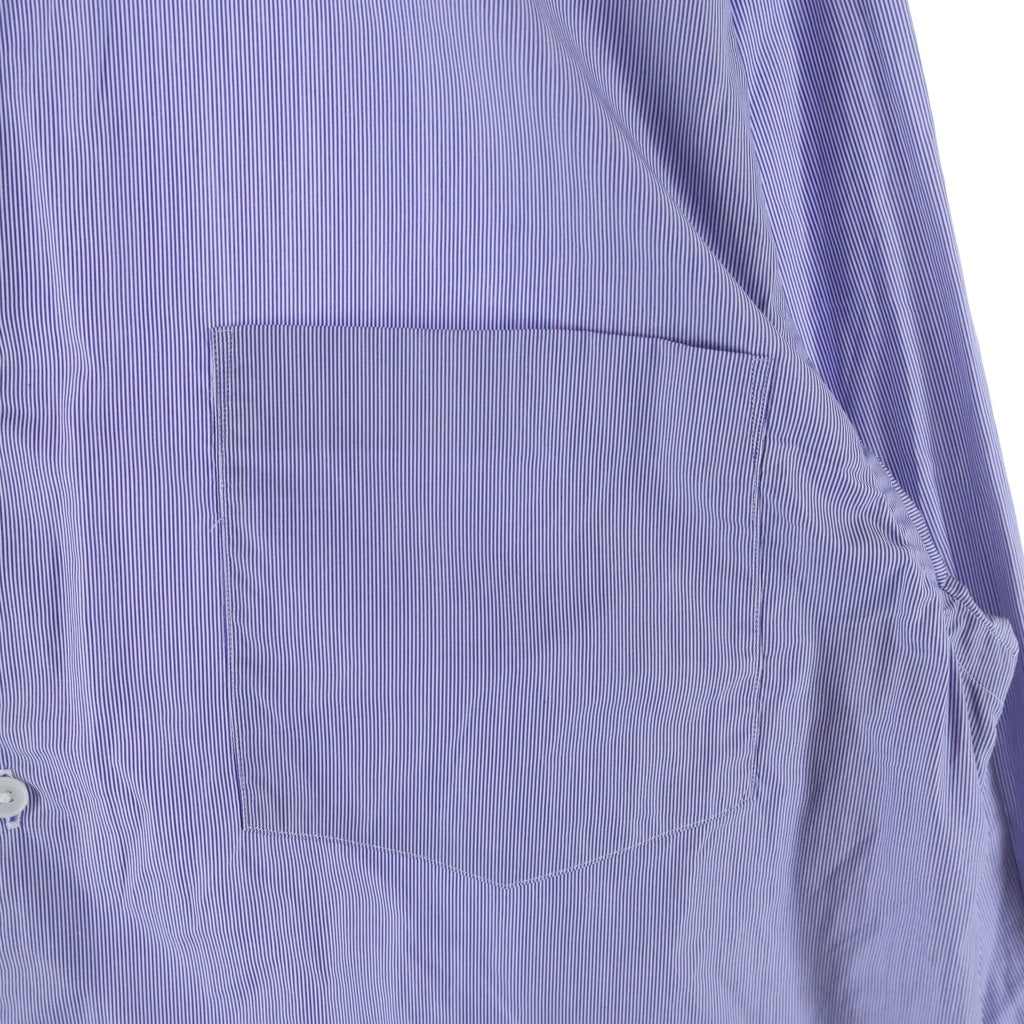 COMOLI(コモリ) 21AW ストライプ ポプリン 長袖シャツ ブルー U03