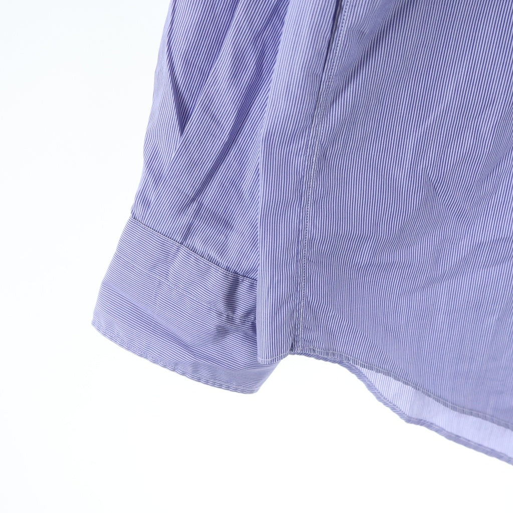 COMOLI(コモリ) 21AW ストライプ ポプリン 長袖シャツ ブルー U03
