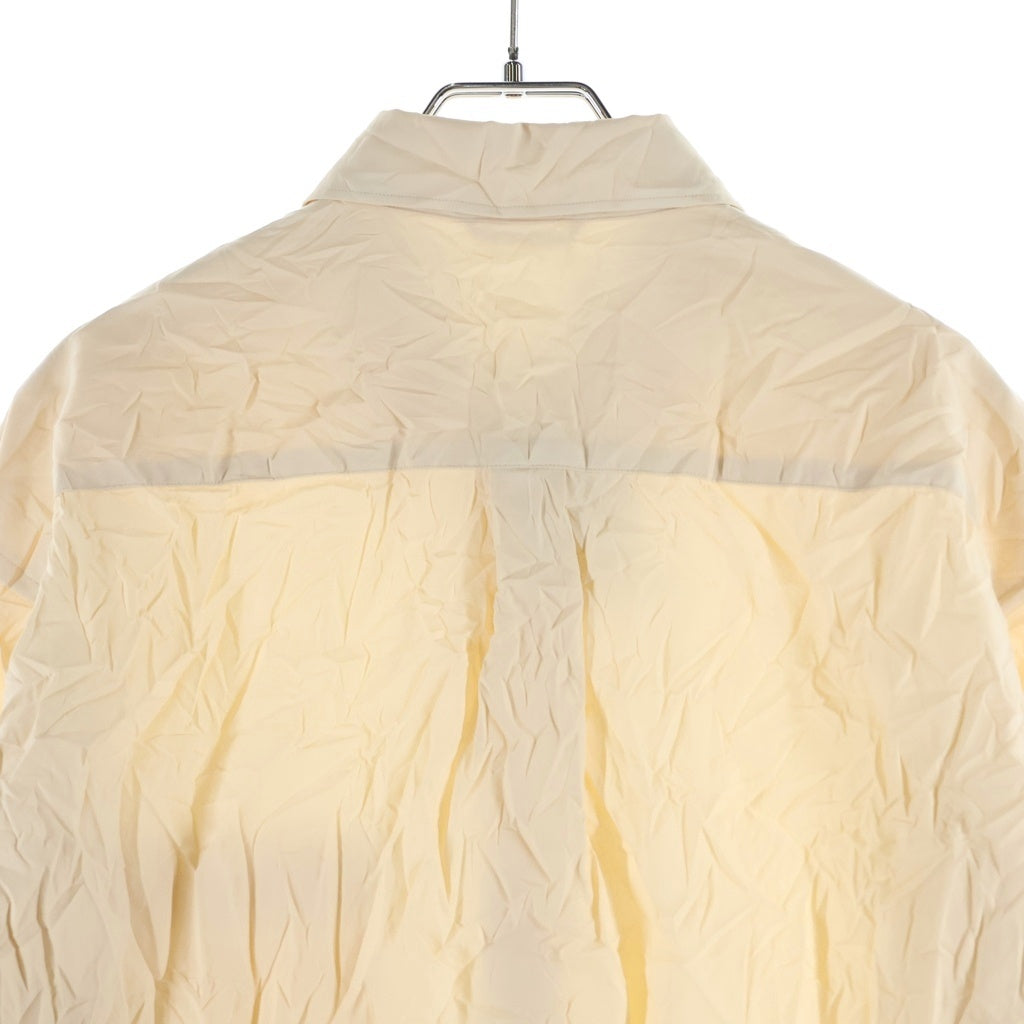 AURALEE(オーラリー) 24SS WRINKLED WASHED FINX TWILL SHIRT リンクルド ウォッシュド フィンクス ツイル 長袖シャツ ベージュ A24SS02FW