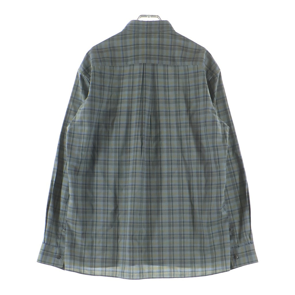 AURALEE(オーラリー) 19SS SUPER LIGHT WOOL CHECK SHIRTS スーパー ライト ウール 長袖チェックシャツ グレー A9SS01LC