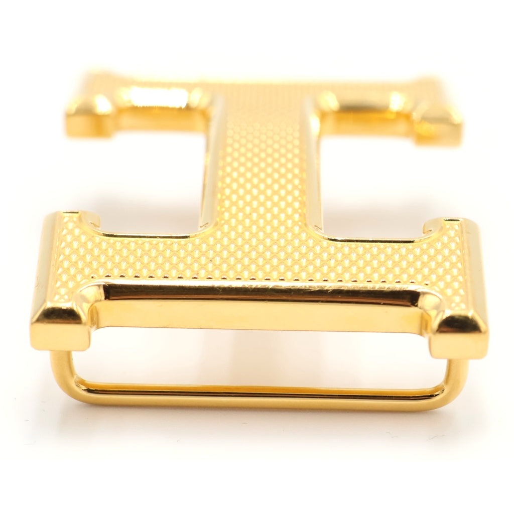 HERMES(エルメス) ギヨシェ Hベルトバックル ゴールド