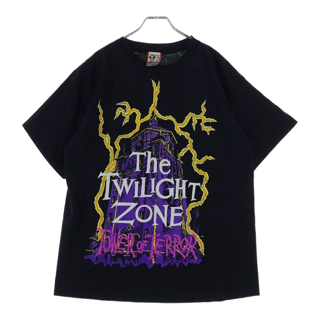 VINTAGE(ヴィンテージ) 90S VINTAGE DISNEY TOWER OF TERROR ヴィンテージ ディズニー タワーオブテラー クルーネック半袖Tシャツ カットソー ブラック